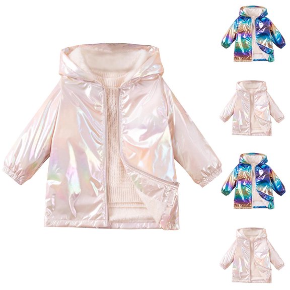 Spring Cute Zipper Jackets for Colorful Cool Long Sleeved Hooded Velvet Colorful Cool Coat