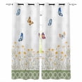 thumbnail image 1 of Spring Daisy Blackout Curtains for Bedroom, Thermal Insulated Drapes, Country Botanical Flowers Butterflies Art Black Out Curtains 63 Inch Long Room Darkening Kitchen Curtains 42"x63" 2 Panels, 1 of 8