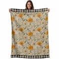 thumbnail image 1 of Spring Daisy Blanket Soft Cozy Warm Throw Blanket for Couch, Plush Fuzzy Flannel Fleece Blankets for Sofa, Country Vintage Yellow White Floral Leaf Plaid Bed Blankets Gifts for Men, 30"x40", 1 of 9