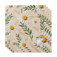 thumbnail image 1 of Spring Daisy Cloth Napkins, Country Watercolor Flower Leaf Plant Washable and Reusable Dinner Napkins Set of 4, Table Napkin for Kitchen Party Birthday Wedding Hotel Housewarming 20"x20", 1 of 9