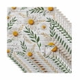 thumbnail image 1 of Spring Daisy Cloth Napkins, Farmhouse Country Flower Leaf Plant Wood Grain Washable and Reusable Dinner Napkins Set of 8, Table Napkin for Kitchen Party Birthday Wedding Hotel Housewarming 20"x20", 1 of 9