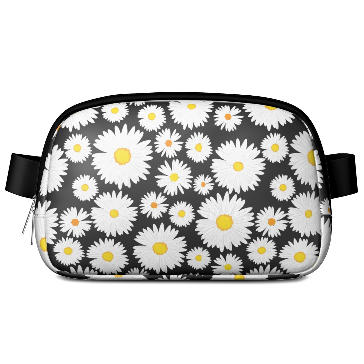 Spring Daisy Fanny Pack – Vintage Boho Flower Waist Bag with Cute Yellow Floral Print for Seasonal Festivals & Travel