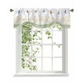 thumbnail image 1 of Spring Daisy Flower Tie Up Valances Curtain, Adjustable Kitchen Blue Butterflies Green Floral Plaid Valances for Windows Decor, Rod Pocket Short Curtains Set for Bedroom/Bathroom, 54"x18", 1 of 8