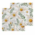 thumbnail image 1 of Spring Daisy Kitchen Dish Towels for Drying Dishes Set of 2, Farmhouse Country Flower Leaf Plant Wood Grain Waffle Weave Microfiber Hand Tea Bathroom Towels Quick Dry & Absorbent Towel 12x12, 1 of 7