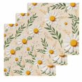 thumbnail image 1 of Spring Daisy Kitchen Dish Towels for Drying Dishes Set of 3, Country Watercolor Flower Leaf Plant Waffle Weave Microfiber Hand Tea Bathroom Towels Quick Dry & Absorbent Towel 12x12, 1 of 7
