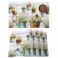 thumbnail image 1 of Spring Daisy Placemats Set of 8 Country Botanical Floral Wooden Grain Place Mats Indoor Wipeable Table Mats Washable Cloth Dining Table Placemats for Kitchen Holiday Party Home Decor 13x19 Inch, 1 of 9