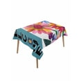 thumbnail image 1 of Spring Daisy Rectangle Tablecloth, Turquoise Modern Abstract Art Dots Floral Waterproof & StainResistant Tablecloth, Washable Oil-proof Table Cover for Dining/Party/Wedding/Camping/Buffet 60x102 In, 1 of 9