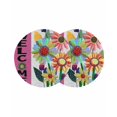 thumbnail image 1 of Spring Daisy Round 13 Inch Placemats Set of 2, Pink Modern Abstract Art Dots Floral HeatResistant Non Slip Place Mats for Dining Table, Wipeable Braided Kitchen Table Mats for Housewarming, 1 of 9