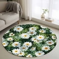 thumbnail image 1 of Spring Daisy Round Rug 3.3ft Washable Circle Entryway Rugs Non Slip Country Flowers Green Leaves Rustic Botanical Area Rug Indoor Floor Carpet for Bedroom Kitchen Living Room Home Office Dining Room, 1 of 8