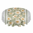 thumbnail image 1 of Spring Daisy Sage Green Round Tablecloth Waterproof Wedding Banquet Table Cover Dining Decorative Tablecloth, 1 of 5