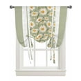 thumbnail image 1 of Spring Daisy Sage Green Window Curtain for Living Room Adjustable Curtains for Kitchen Cafe Tie Up Short Drapes, 1 of 5