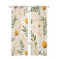 thumbnail image 1 of Spring Daisy Sheer Curtains 84 Inch Length 2 Panels Set for Living Room/Bedroom, Country Watercolor Flower Leaf Plant Kitchen Curtains Grommet Semi-Sheer Curtains Drapes Window Treatments 52"x84"x2, 1 of 7