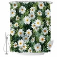 thumbnail image 1 of Spring Daisy Shower Curtain, Waterproof Shower Curtains for Bathroom, Country Flowers Green Leaves Rustic Botanical Washable Fabric Bathtub Curtain Set Bath Decor with 12 Hooks Extra Long 72"x96", 1 of 8
