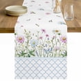 thumbnail image 1 of Spring Daisy Table Runner 72 Inches Long Farmhouse Dress Scarves, Blue Moroccan White Wildflowers Country Plants Dining Tablerunner for Coffee Table/Kitchen Island/Party Décor, 13" x 72", 1 of 8