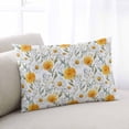 thumbnail image 1 of Spring Daisy Throw Pillow Covers, Country Watercolor Yellow White Floral Leaf Soft Breathable Pillow Cases with Invisible Zipper, Queen Size Pillowcases for Couch Bed Sofa Chair 20x30 Inches, 1 of 9
