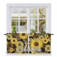 thumbnail image 1 of Spring Daisy Tier Curtains 24 Inch Length, Botanical Brown Yellow Flowers Oil Painting Cafe Short Curtains for Bathroom Over Sink, Small Kitchen Curtain Light Filtering Drapes 2 Panels 27.5"Wx24"L, 1 of 8