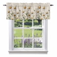 thumbnail image 1 of Spring Daisy Valance Curtain Watercolor Flower Window Valances Rod Pocket Short Curtains Window Treatments for Kitchen Bedroom Bathroom Laundry 54" x 18", 1 of 9