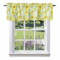 thumbnail image 1 of Spring Daisy Valance Curtain for Windows Watercolor White Yellow Flowers Fields Green Rod Pocket Curtain Valances Short Window Treatments Panels for Kitchen Bathroom Laundry Basement 60 x 14 Inch, 1 of 9