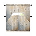 thumbnail image 1 of Spring Dandelion Swag Kitchen Curtains Sets for Windows 24 Inch Length, White Botanical Nature Flowers Plants Short Window Curtain Panels Swags Valances and Tiers 3 Piece Set for Cafe/Dining Room, 1 of 5