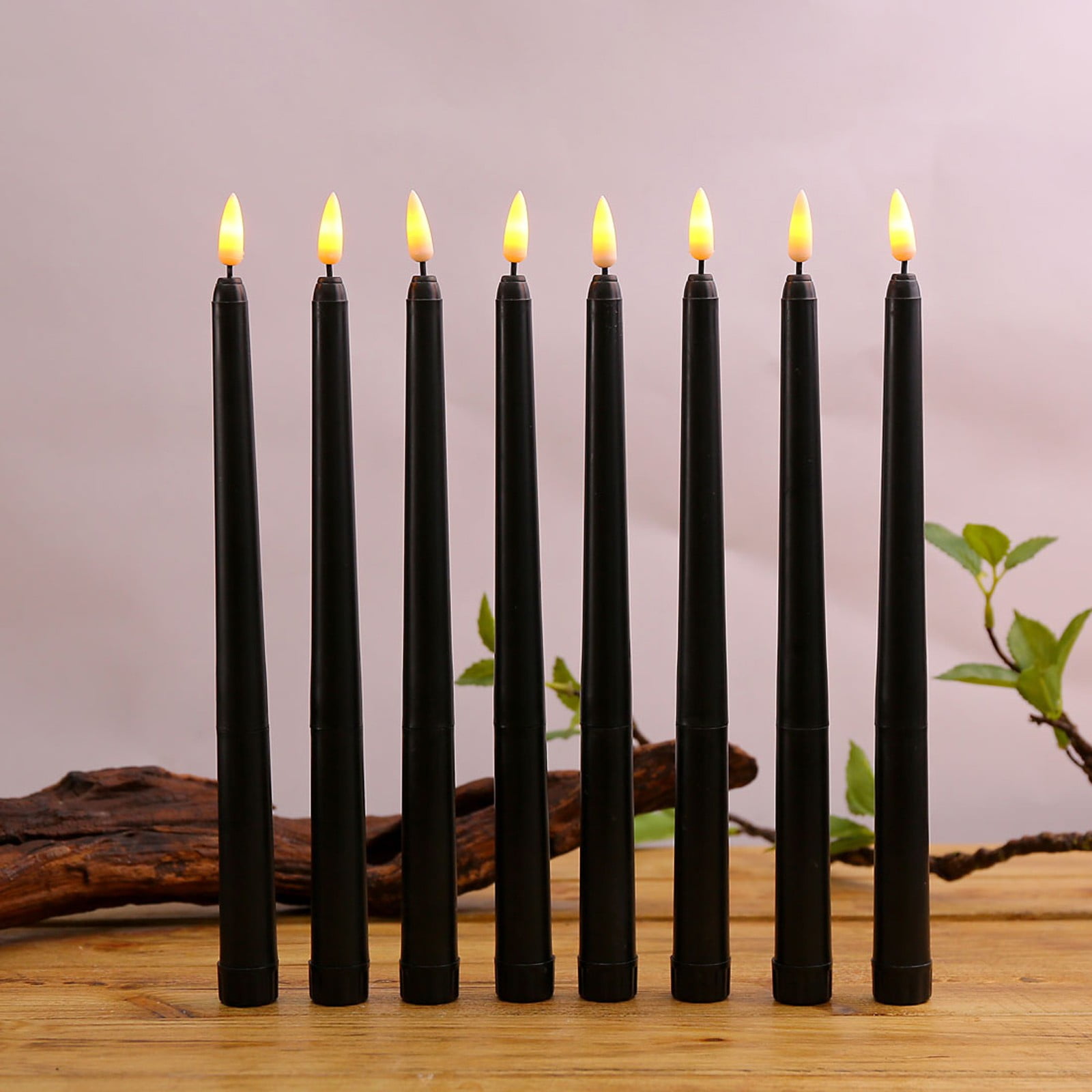 Spring Deals! Black LED Taper Candles, Window Candles, Candle Lights
