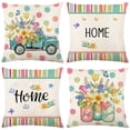 thumbnail image 1 of Spring Decorations Spring Pillow Covers 45x45 Spring Farmhouse Throw Pillow Cover Garden Linen Cushion Case For Home Decor, 1 of 7