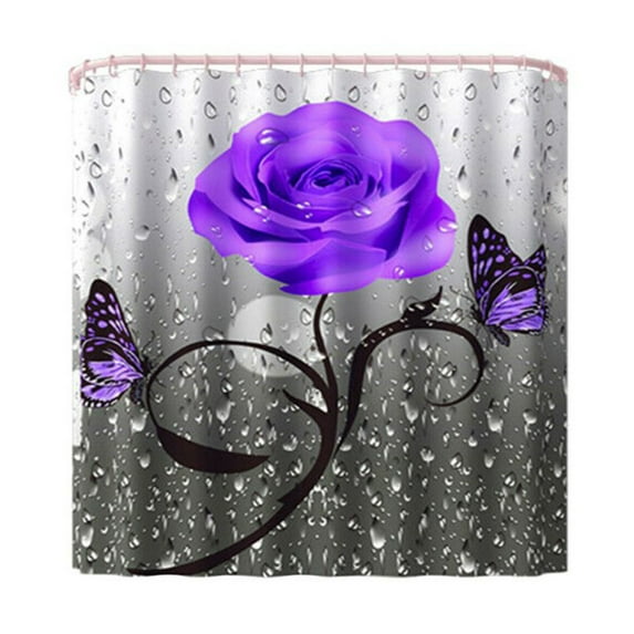 Spring Decorative Shower Curtain 180*180cm Rose Waterproof Curtain Shower Curtain Color Print Shower Curtain