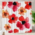 thumbnail image 1 of Spring Decorative Shower Curtain,Watercolor Abstract Poppy Red Background Shower Curtain,Waterproof Fabric Shower Curtains for Bathroom 72"W x 84"L (Pack of 1), 1 of 6