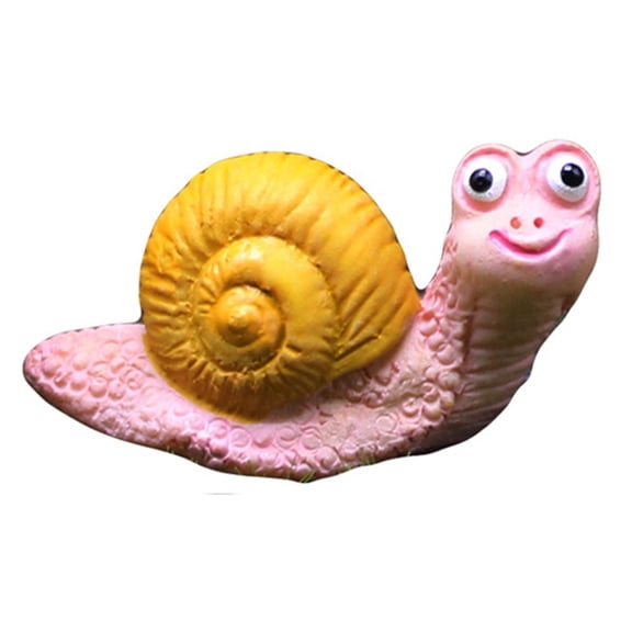 Spring Delightful Garden Accessory Resin Small Snail Figurine for Outdoor Joy Yellow