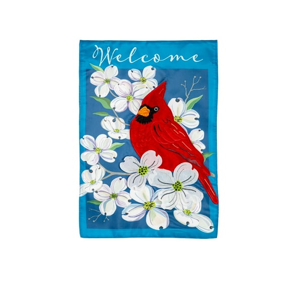 Spring Dogwood Cardinal Applique Garden