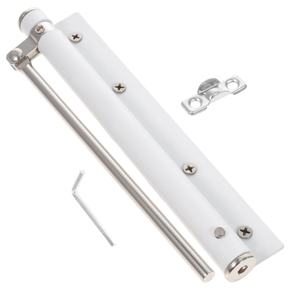 FUEENIRVA White Stainless Steel Door Closer with Automatic Self-Closing Spring Loaded Hinge for Residential Interior Doors