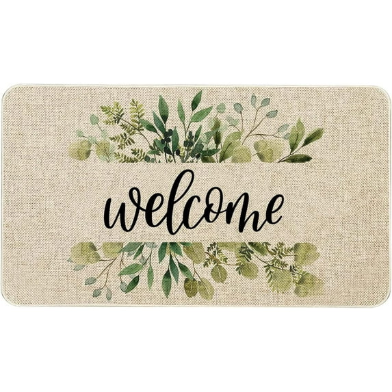 Spring Door Mat 30 X 17 Inch Spring Floral Welcome Doormat Indoor Outdoor Entrance Floor Mat Non Slip Spring Decor Rubber Mats