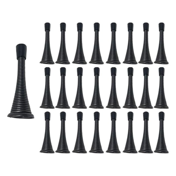 Spring Door Stop 3" Premium Heavy Duty Stopper Steel w/Plastic Bumper (Oil Rubbed Bronze, 96 Pack)