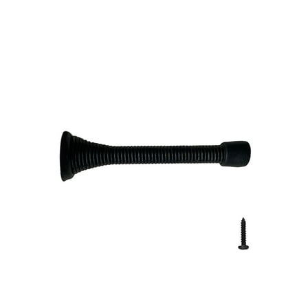 Design House 10-Pack Spring Door Stops with Rubber Tips, Matte Black