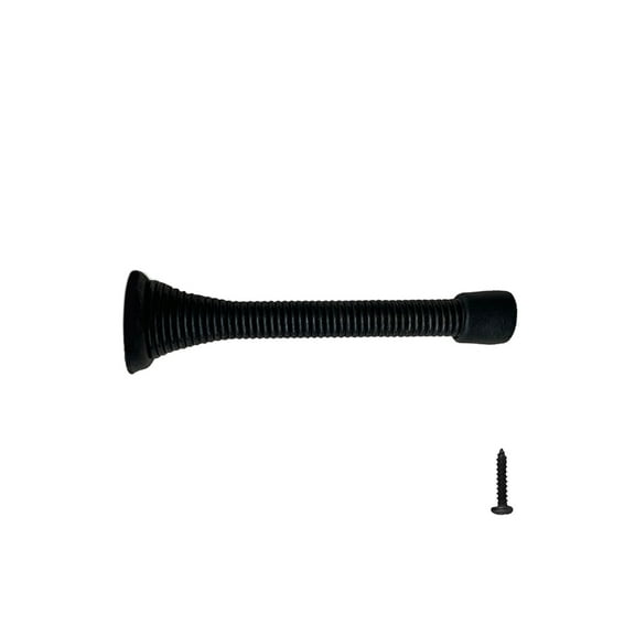 Design House 10-Pack Spring Door Stops with Rubber Tips, Matte Black