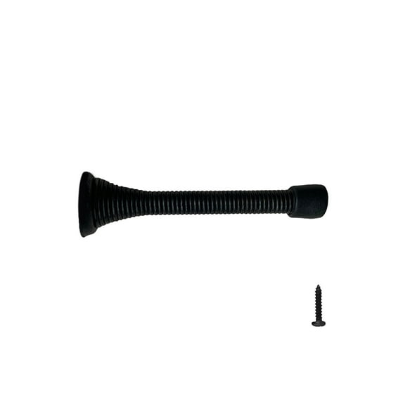 Design House 10-Pack Spring Door Stops with Rubber Tips, Matte Black
