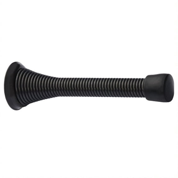 Spring Door Stop Wall Protector with Rubber Tip – Matte Black Spring Door Stoppers 20-Pack – Design House, 188193