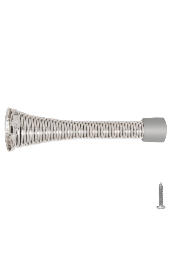 20-Pack Spring Door Stop Wall Protector with Rubber Tip, Satin Nickel