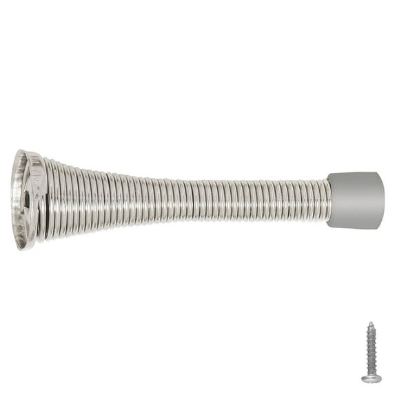 Design House 20-Pack Spring Door Stop Wall Protector with Rubber Tip, Satin Nickel