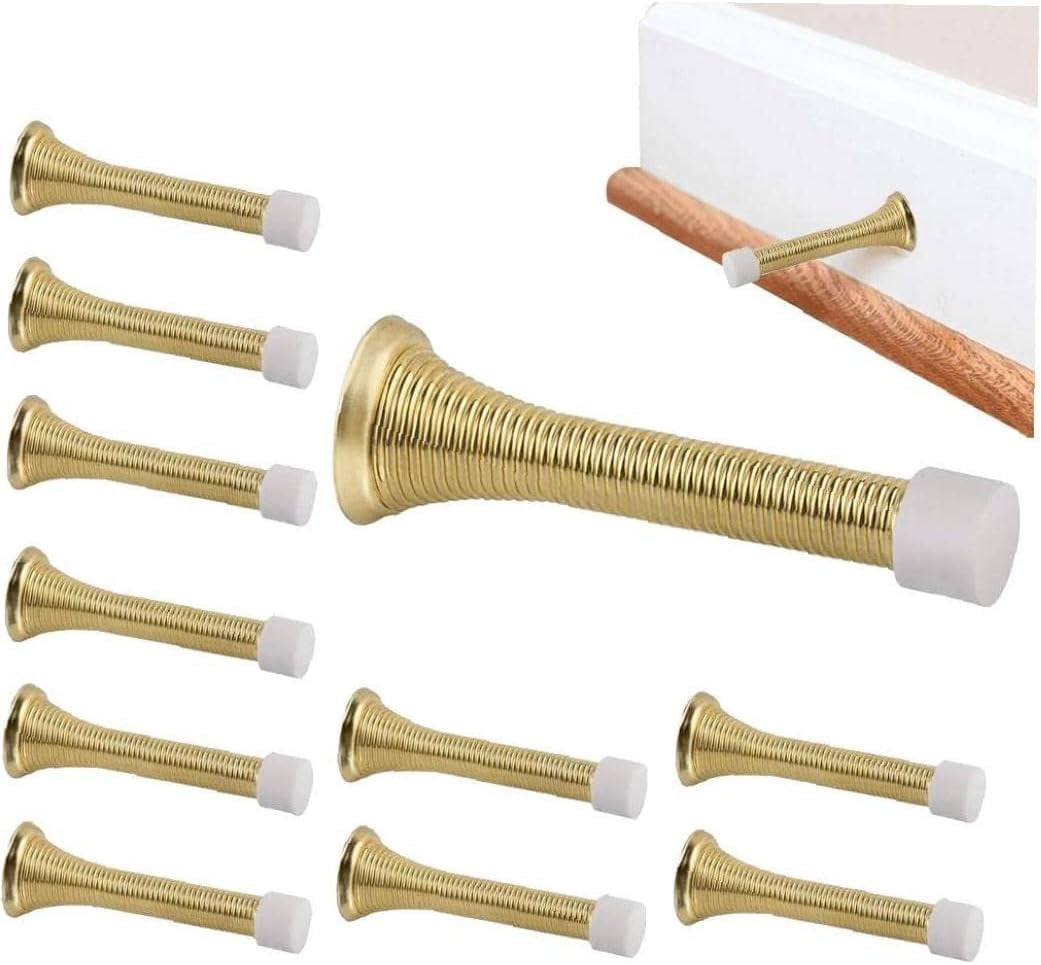 Spring Door Stops 12pcs Heavy Duty Door Stop Wall Mounted Protective