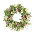 thumbnail image 1 of Spring Door Wreath, Lifelike Flower Crown with Tulips and Leaves for Home Decoration, for Weddings, Birthdays, and Outdoor Porch Decor, 1 of 6