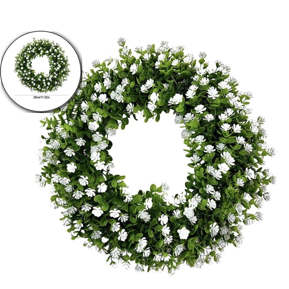 Spring Door Wreath, Outdoor Wreaths Weatherproof, Colorful Cottage Wreath, Decor for Home, Farmhouse, Spring, Summer, Fall, All Seasons