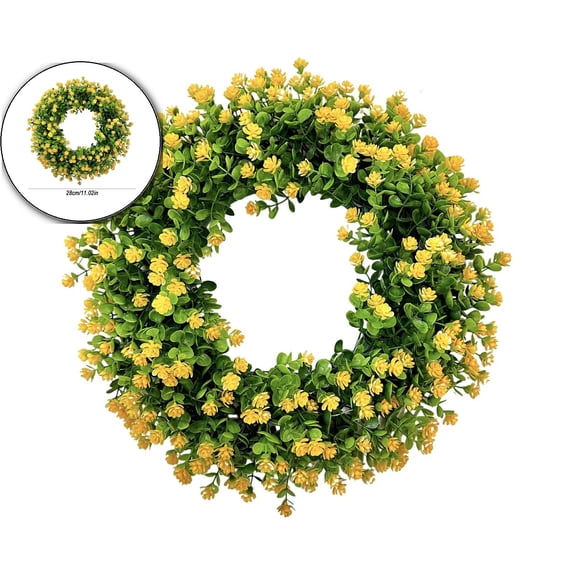 Spring Door Wreath, Outdoor Wreaths Weatherproof, Colorful Cottage Wreath, Decor for Home, Farmhouse, Spring, Summer, Fall, All Seasons