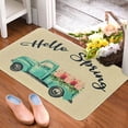 thumbnail image 1 of Spring Doormat, 30 X 17 Inch, Non Slip Rubber Mats, Floral Truck Hello Design, Indoor Outdoor Entrance Patio Floor Mat, Durable, Water Resistant, Washable, 1 of 6