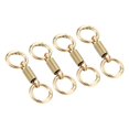 thumbnail image 1 of Spring Double Ring Keychain Dual Key Ring Holder Detachable Keychain Spring Shaped Key Accessories Dual Split Key Ring Gold 4, 1 of 7