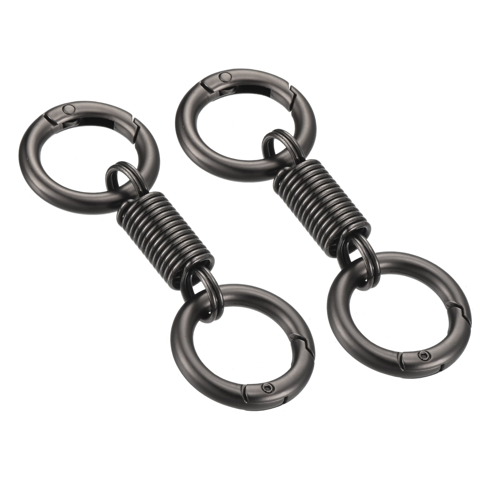 Spring Double Ring Keychain Dual Key Ring Holder Detachable Keychain ...