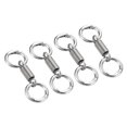 thumbnail image 1 of Spring Double Ring Keychain Dual Key Ring Holder Detachable Keychain Spring Shaped Key Accessories Dual Split Key Ring Silver 4, 1 of 7