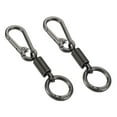 thumbnail image 1 of Spring Double Ring Keychain Holder Detachable Keychain Spring Shaped Accessories Black 2, 1 of 7