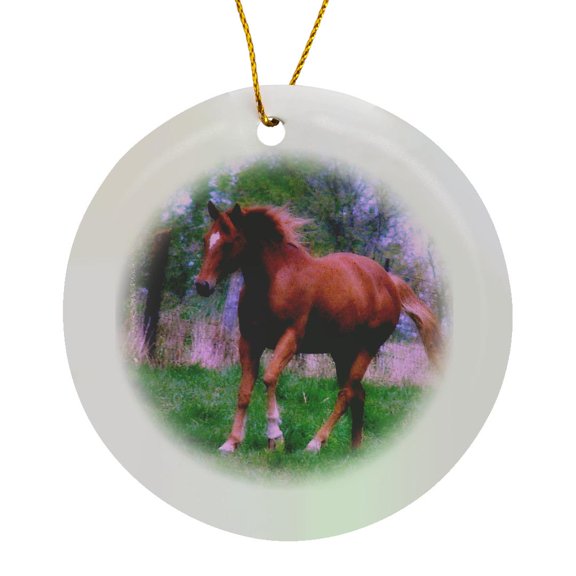 3drose, Spring Dreams by Angelandspot, Circle Porcelain Ornament