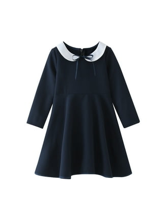 Black dress with white collar kids hotsell
