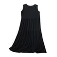 thumbnail image 1 of Spring Dresses For Women 2025 Plus Size Crew Neck Sleeveless Solid Color Tank Short Dresses Sundresses for Women Trendy Black XXXXL, 1 of 3